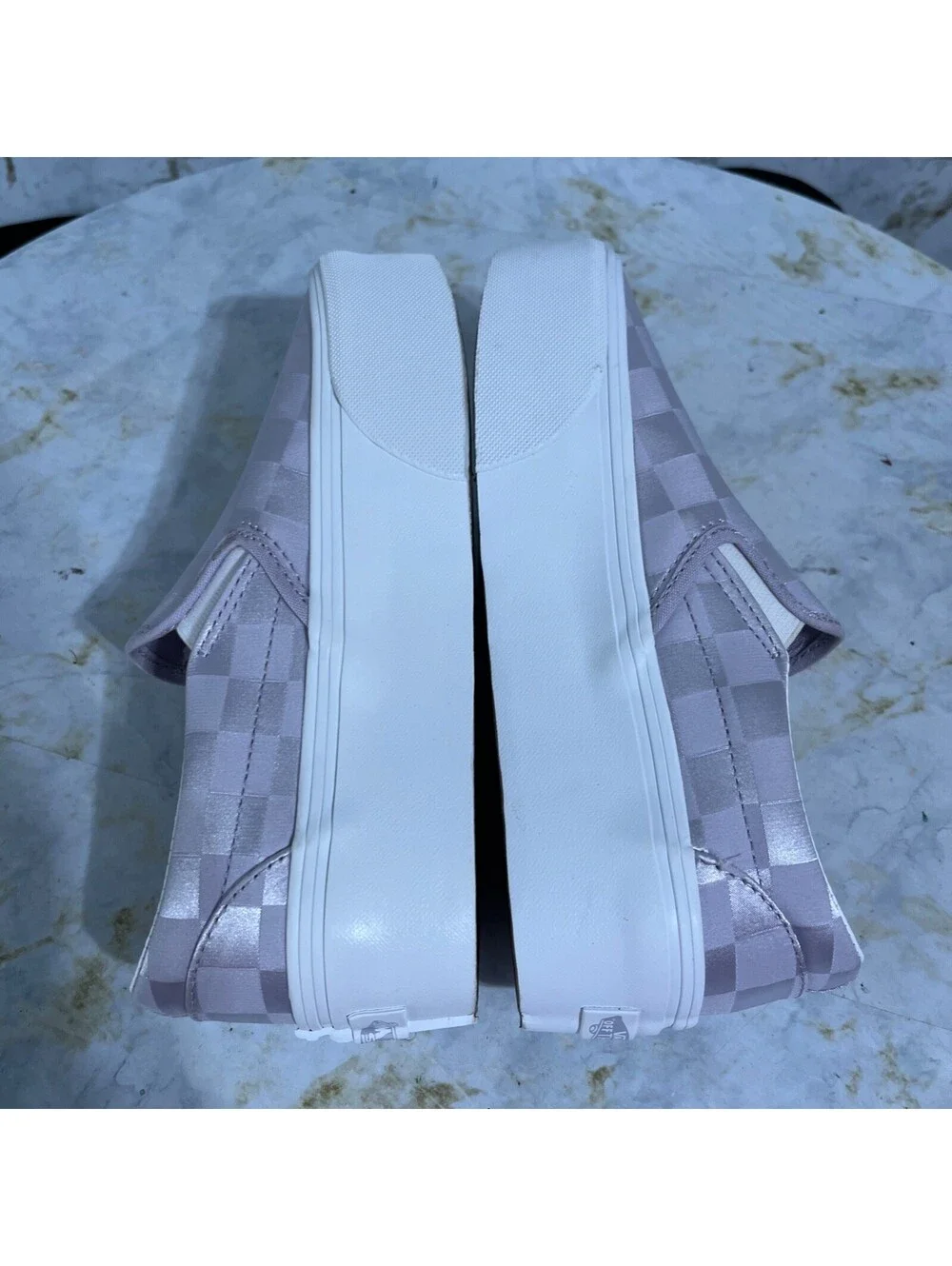 Vans Slip On Stackform Women's Size 6.5 Shoes Purple White Low Platform Sneakers